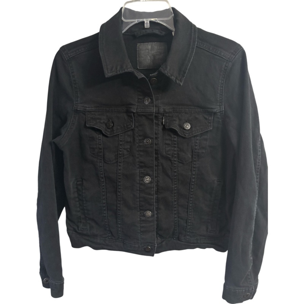 Levi’s all Black Trucker Jacket Boys Size Large